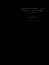 Between One and Many, The Art and Science of Public Speaking
