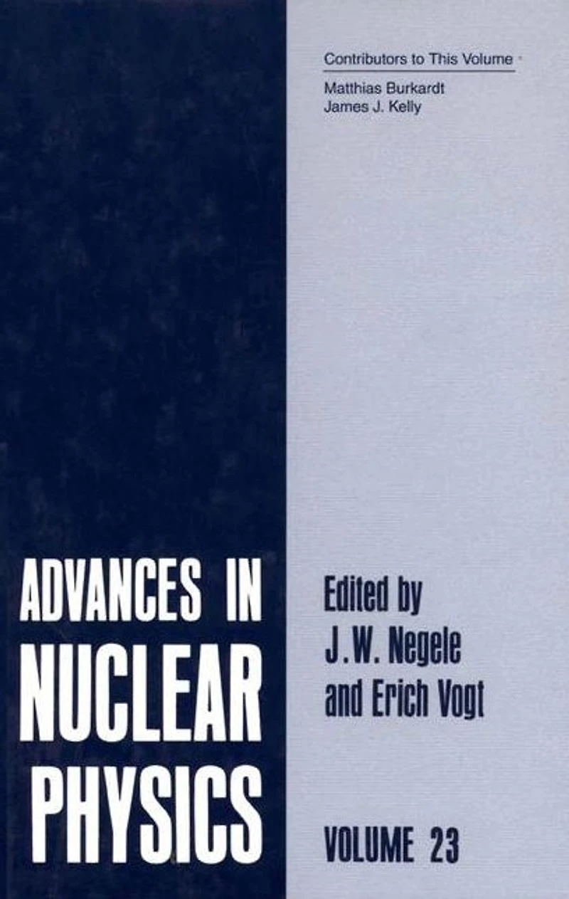 Advances Nuclear Physics: Volume 23