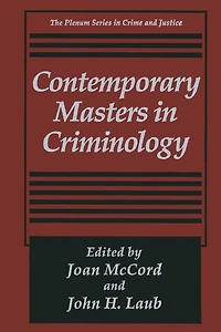 Contemporary Masters Criminology