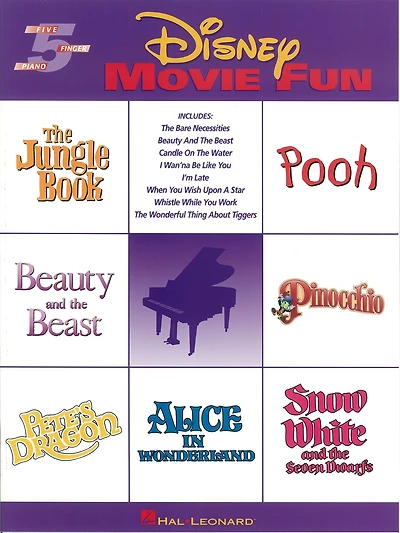Disney Movie Fun (Songbook): Five-Finger Piano