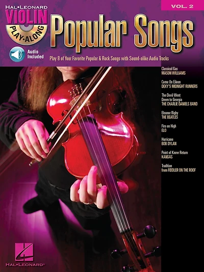 Popular Songs (Songbook): Violin Play-Along Volume 2