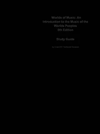 Worlds of Music, An Introduction to the Music of the Worlds Peoples