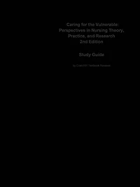 Caring for the Vulnerable, Perspectives in Nursing Theory, Practice, and Research