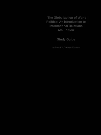 The Globalization of World Politics, An Introduction to International Relations: Political science, Political science