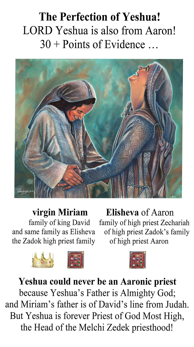 The Perfection of Yeshua!: LORD Yeshua is also from Aaron! 30 + Points of Evidence