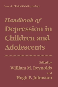 Handbook of Depression Children and Adolescents