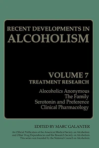 Recent Developments Alcoholism: Treatment Research