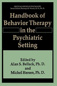 Handbook of Behavior Therapy the Psychiatric Setting
