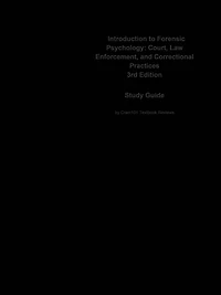 Introduction to Forensic Psychology, Court, Law Enforcement, and Correctional Practices: Sociology, Criminology