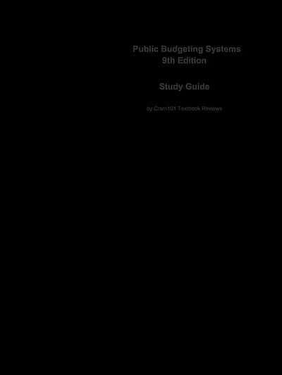 Public Budgeting Systems: Political science, Political science