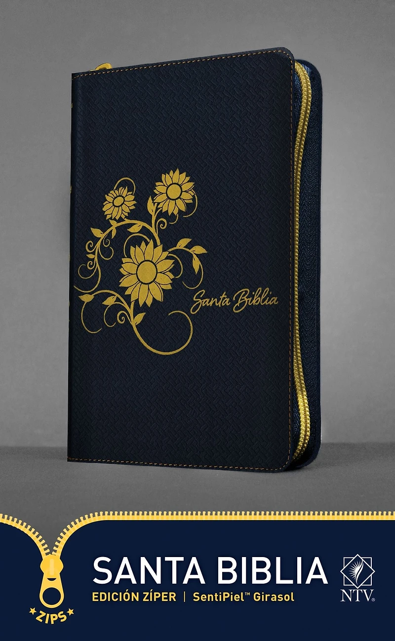 Santa Biblia NTV, Edición zíper, Girasol (SentiPiel)