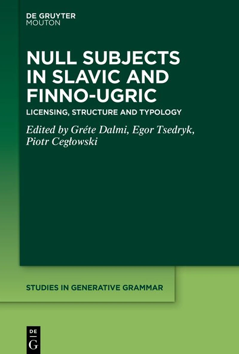 Null Subjects Slavic and Finno-Ugric: Licensing, Structure Typology