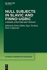 Null Subjects Slavic and Finno-Ugric: Licensing, Structure Typology