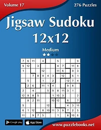 Jigsaw Sudoku 12x12 - Medium - Volume 17 - 276 Puzzles