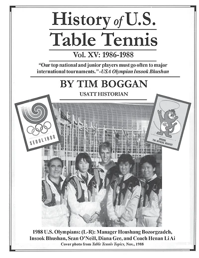 History of U.S. Table Tennis Volume