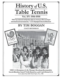 History of U.S. Table Tennis Volume