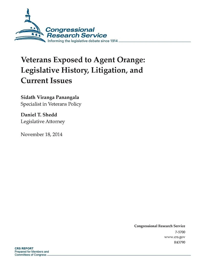 Veterans Exposed to Agent Orange: Legislative History, Litigation, and Current Issues