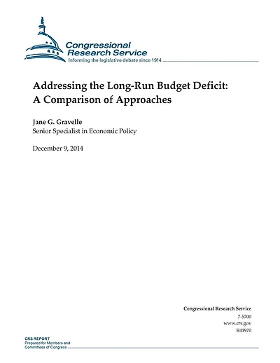 Addressing the Long-Run Budget Deficit: A Comparison of Approaches