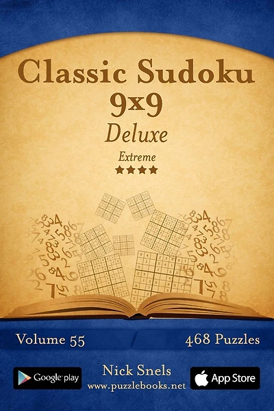 Classic Sudoku 9x9 Deluxe - Extreme - Volume 55 - 468 Logic Puzzles