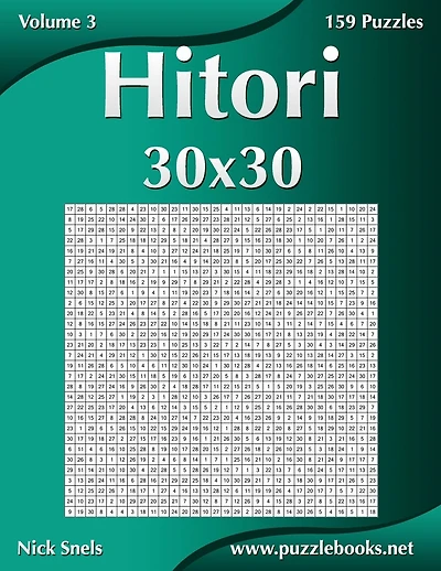 Hitori 30x30 - Volume 3 - 159 Logic Puzzles