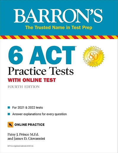 6 ACT Practice Tests with Online Test