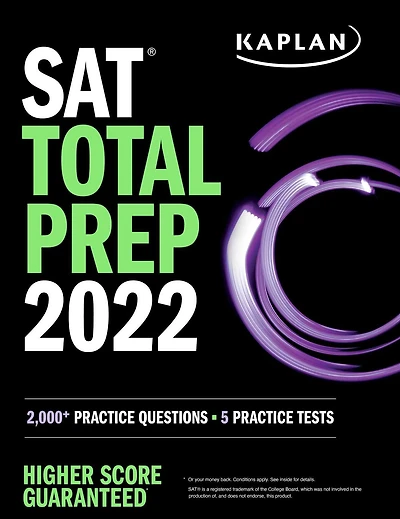 SAT Total Prep 2022: 2,000+ Practice Questions + 5 Practice Tests