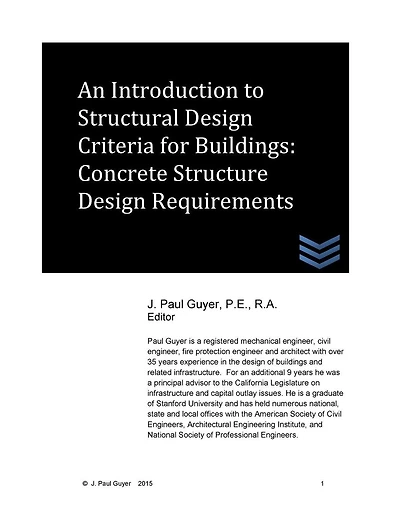 An Introduction to Structural Design Criteria for Buildings: Concrete Structure Design Requirements