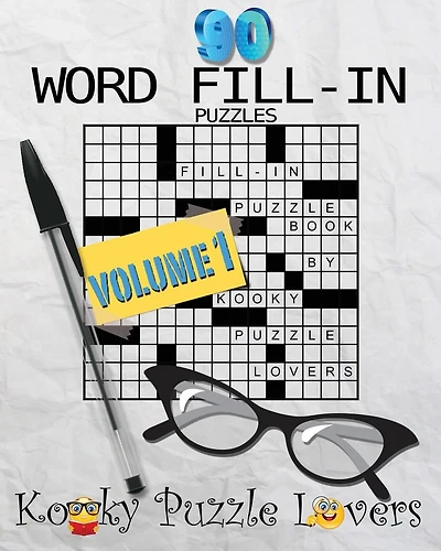 Word Fill-In Puzzle Book, 90 Puzzles: Volume 1