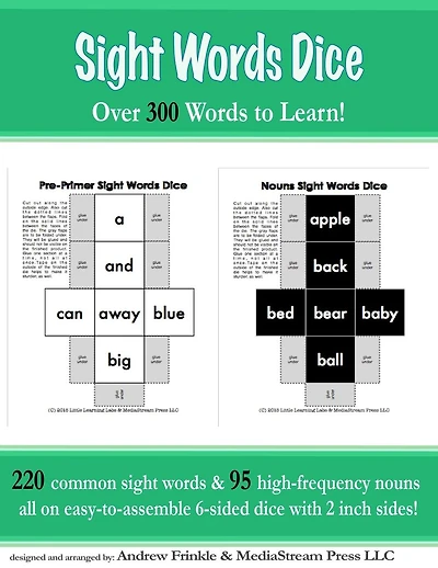 Sight Words Dice: Over 300 Sight Words to Learn