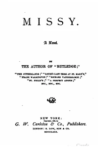 Missy. A novel (1880) (World's Classics)