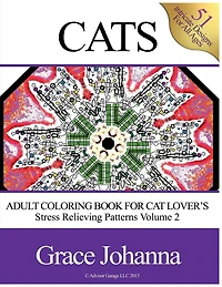 Adult Coloring Book for Cat Lovers: Stress Relieving Patterns Volume 2 (8.5"x11")