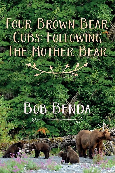 Four Brown Bear Cubs: Following The Mother Bear