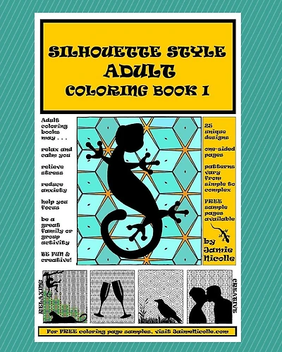 Silhouette Style Adult Coloring Book I