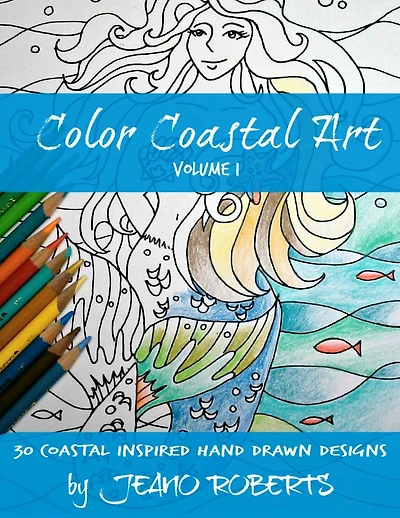 Color Coastal Art: 30 Coastal Inspired Hand Drawn Designs
