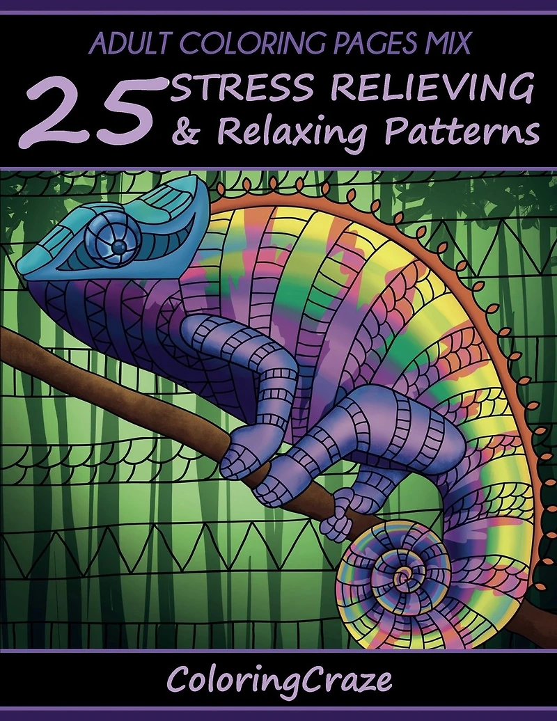 Adult Coloring Pages Mix: 25 Stress Relieving And Relaxing Patterns