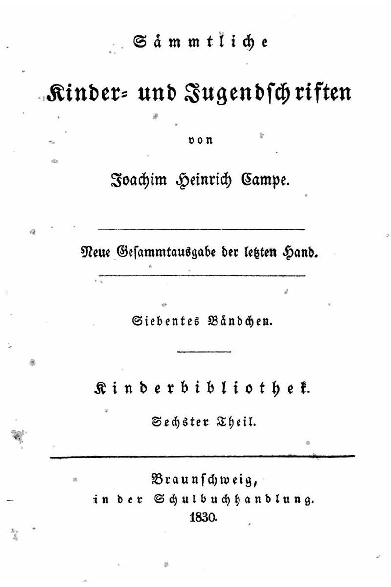 Sammtliche Kinder und Jugend schriften