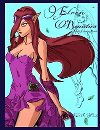 Elven Beauties: Adult Coloring Book