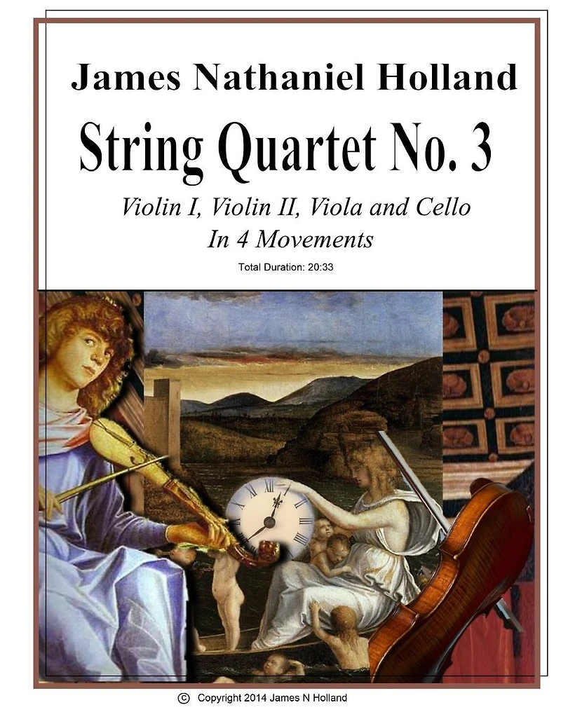 String Quartet No 3: Violin 1, Violin 2, Viola, and Cello In Four Movements