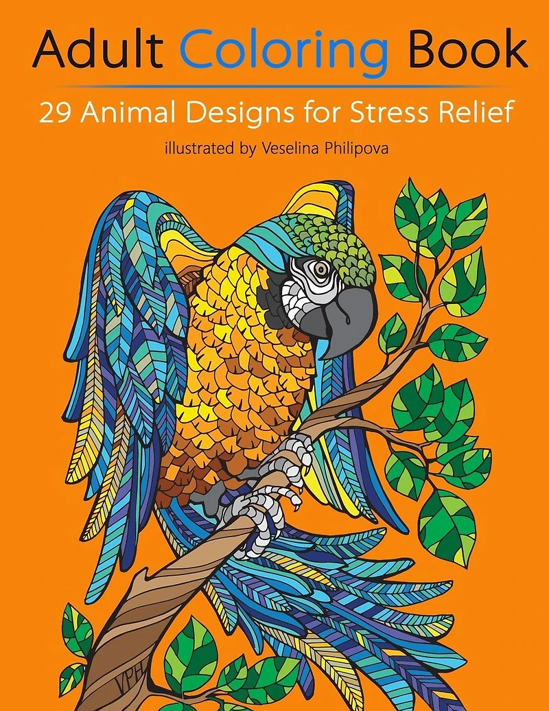Adult Coloring Book: 29 Animal Designs for Stress Relief