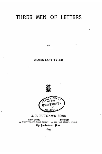 Three men of letters