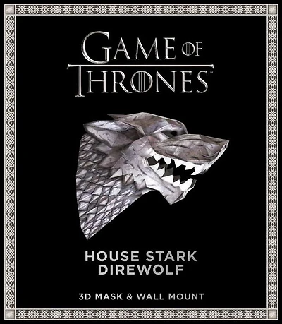 Game of Thrones Mask: House Stark Direwolf (3D Mask & Wall Mount)