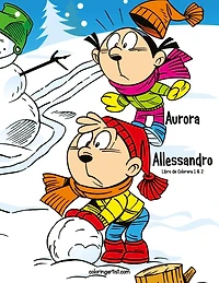 Aurora e Allessandro Libro da Colorare 1 & 2
