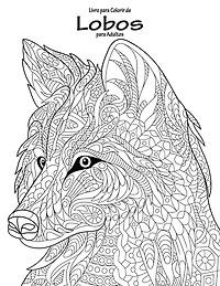 Livro para Colorir de Lobos para Adultos 1