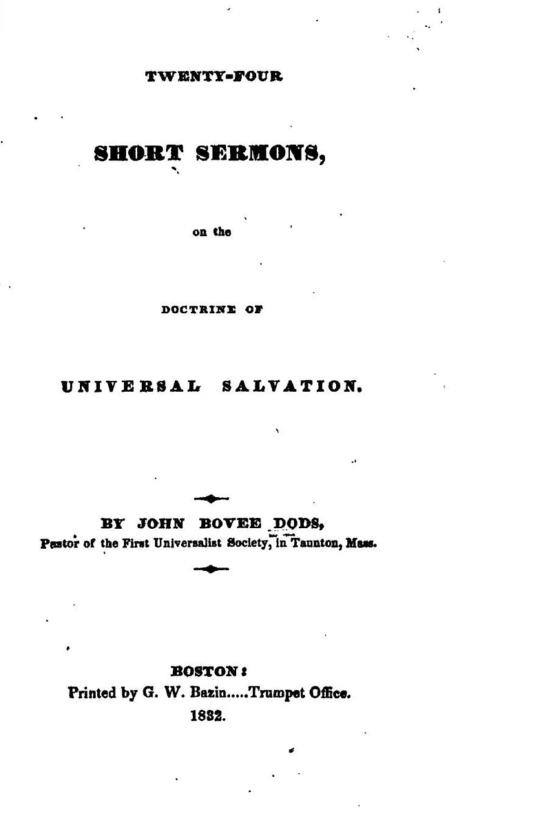 Twenty-Four Short Sermons On The Doctrine Of Universal Salvation