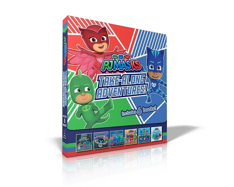 PJ Masks Take-Along Adventures! (Boxed Set): Catboy Does It Again; Meet PJ Robot!; Mystery Mountain Adventure!; PJ Masks Save the School!; Meet the Wolfy Kids!; PJ Masks Save the Sky