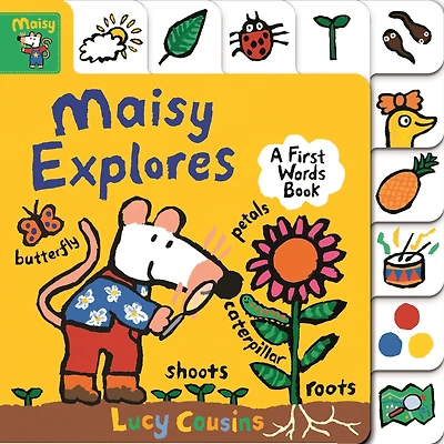 Maisy Explores: A First Words Book: (A Maisy the Mouse Tabbed Board Book About the Seasons, Colors, and More - For Toddlers and Kids Ages 1-3)