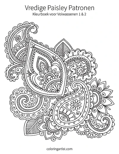 Vredige Paisley Patronen Kleurboek voor Volwassenen 1 & 2