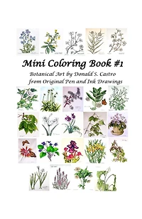 Mini Botanical Art Coloring Book: Pen & Ink Drawings