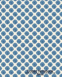 Dotted Notebook: Blue & White Polka Dot Cover: Dotted Journal, Planner, Work book, Sketch Book, 5mm Dot Grid Book For Daily Use, 8"x10" Paperback
