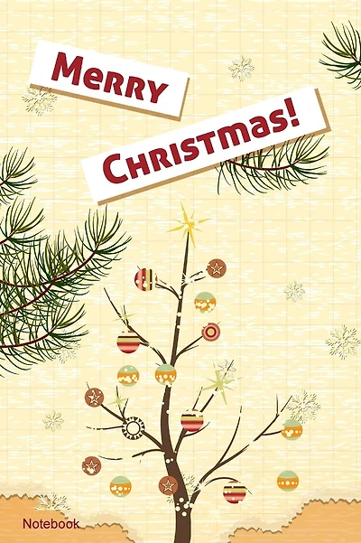 Christmas Notebook: Christmas Tree Cover: Lined, Ruled & Unlined Journal, Keepsake, Jotter Memory Book to Write or Draw in. For Women, Men, Boys & Girls,100 Pages 6"x9"